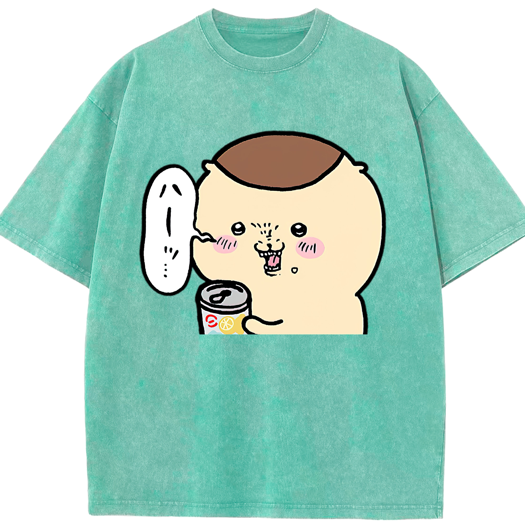 （画像用） ちいかわ くりまんじゅう Chii-kawa kuri manjū 綿100% ヴィンテージ風 半袖Tシャツ（フロントプリント）